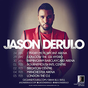 Jason Derulo - 2016 UK Tour Poster