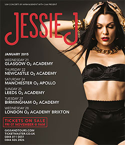 Jessie J - 2015 UK Tour Poster