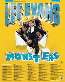 Lee Evans - 2014 Monsters UK Tour Poster