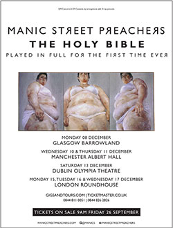 Manic Street Preachers - The Holy Bible - 2014 UK Tour Poster