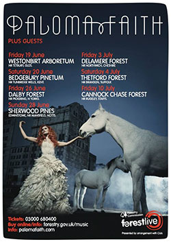 Paloma Faith - 2015 Forest Live Tour Poster