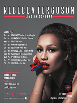 Rebecca Ferguson - Freedom - 2014 UK Tour Poster