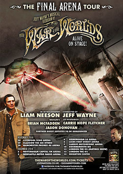 Jeff Wayne's - The War Of The Worlds - 2014 UK Tour Poster